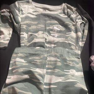 Camouflage Long Sleeve Pajama Set